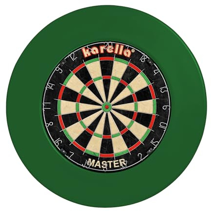 Karella Diana de una pieza Surround PU, anillo de recogida para todas las dianas, verde, borde de dardos, anillo de rescate, tablero para dardos de acero, protección de pared, campo de recogida