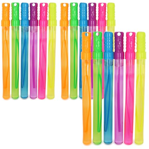 com-four® 18x Seifenblasen-Stab - Seifenblasenschwert - große Seifenblasen für Geburtstage, Gartenpartys und Hochzeiten - 34 cm (18 Stück - 34 cm)