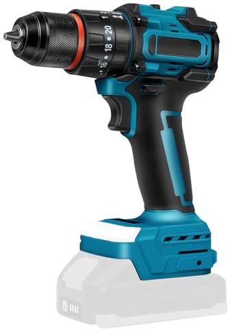 Perceuse-visseuse sans fil 2 en 1, perceuse sans fil compatible avec Makita 18 V (sans batterie), tournevis sans fil, petite perceuse-visseuse à percussion, 10mm 3/8