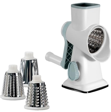 Trancheuse à fromage rotative - Rabot manuel et presse-ail - Trancheuse à fromage manuelle - Pour une utilisation avec des concombres, pommes de terre, carottes dans la maison et la restauration