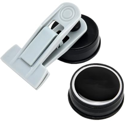 Magnetisk klämma för alger - ger naturligt näring till betesfiskar, kompakt klämdesign, svart finish, längd 8 cm + kraftfullt magnetiskt handtag, hållbar PP- , Danfri