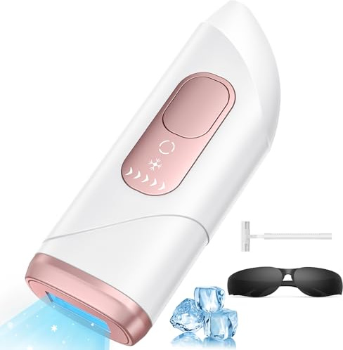 Beauris Epilatore Luce Pulsata con Funzione di Raffreddamento, Epilatore Laser per 5 Livelli di Energia, Flash Illimitati, Epilazione a Luce Pulsata per Donne e Uomini, Ascelle, Gambe, Zona Bikini