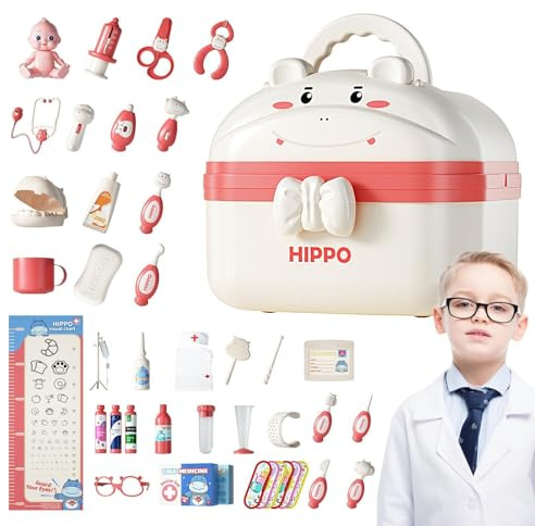 - Set da gioco medico per bambini, 29 cm, con valigetta portaoggetti portatile, set medico in ABS durevole e sicuro, per casa, aula, K