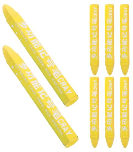 MOKKHNB 8pcs Yellow Wax Tire Marking Crayon Pen for Rims and Workshop Use
