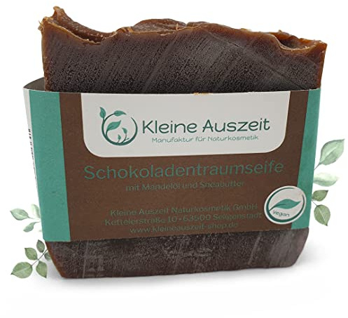 Kleine Auszeit Manufaktur, Naturseife Schokoladentraum, handgemachte Seife, vegan, ohne Palmöl, 90 g