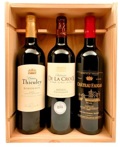 Coffret Grands Vins de Bordeaux - 1 Cru Bourgeois du Médoc 2017 + 1 Cadillac Côtes de Bordeaux 2020 + 1 Bordeaux 2018 !