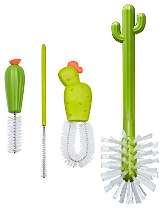 Boon Cacti Bottle Cleaning Brush Replacement Set, 4-Piece, Green