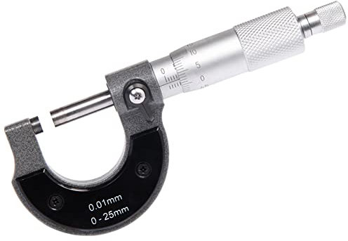 Beslands Outside Micrometer 0-25 mm Micrometer Screw Measuring Screw 0.01 mm Resolution Micrometer Metric