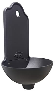 Fonderia Bongiovanni | Fontanella da giardino | Fontana a muro | Modello Malta| colore antracite ghisa |senza rubinetto | per casa giardino | fontanella da esterno| fontana da giardino esterno