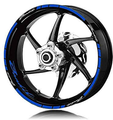 ROANNY Felgenband Motorrad-Radaufkleber Und Felgenlogo-Aufkleber Reifendekorations-Schutzaufkleber Für Suzuki Bandit Bandit 1200 600 (Color : Blu)