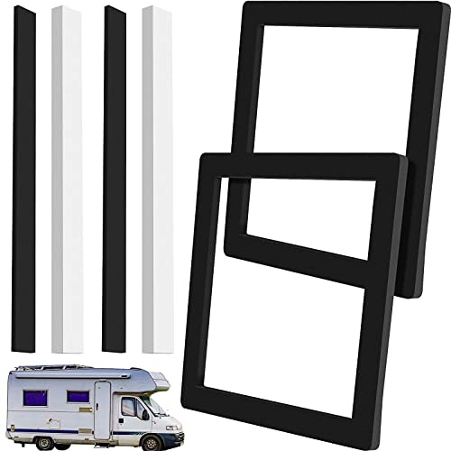 BBTO 2 Set 14 x 14 Rv Roof Air Conditioner Gasket Rv A/c Gasket Seal Kit A/c Seal Replacement Self Adhesive Picture Frame Gaskets and Waterproof Compression Self Adhesive Leveling Pads