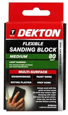 Dekton's Flexible Sanding Block 80 Grit Medium Pack of 1