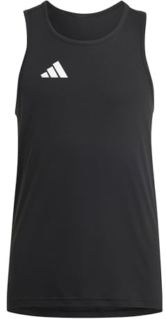 adidas pojkar Adizero Team Singlet Kids Shirt, black/white, 11-12 Years