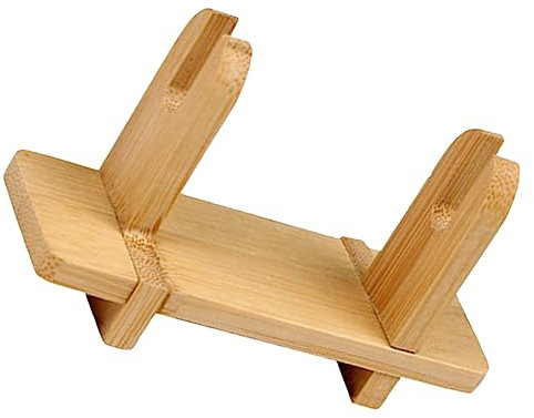 Warmhm Japanese Style Fan Holder Wooden Fan Holder Fan Display Bracket Folding Fan Holder Fan Display Rack Hand Japanese Fan Holder Antique Home Decor Fan Bracket Easel (4.32X2.55X1.57 Inch)