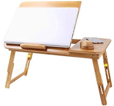 VVHUDA Schubladenbett, Computertisch, Bambus, hebend, klappbar, mobil, multifunktional, fauler Schlafsaal, Lernen, einfach, modern, 54 cm, 34 cm, 21 cm small Gift