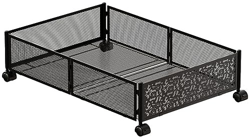 Uonlytech Contenitore Sottoletto con Ruote Contenitori Organizer per Biancheria Letto Carrello Cassetti sotto Il Letto Pieghevole Acciaio Inossidabile Letto in Ferro Battuto