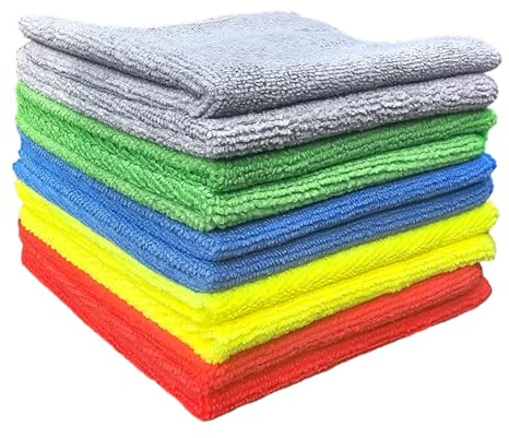 M.Home Microfiber Cleaning Cloths, Pack of 10, Premium Microfiber Streak-Free Lint-Free, All-Purpose Microfiber Cleaning Towels, 30cm x 30cm