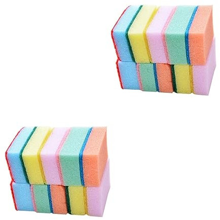 SOLUSTRE 60stücke Reinigungs-schwämme Für Geschirrspülen Langlebige Und Praktische Küchen-Pads Zufälligen Farben Für Küche Und Bad Leicht Zu Handhaben