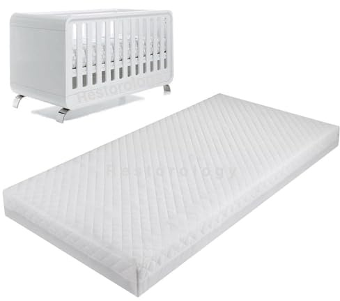 Restorology Hochwertige Baby-Reisebett-Matratze, passend für die meisten Graco/M&P/Babylo Deluxe/BabyBjörn/Silver Cross/Kleinkinderbett-Matratzen – abnehmbarer, waschbarer Bezug mit Reißverschluss