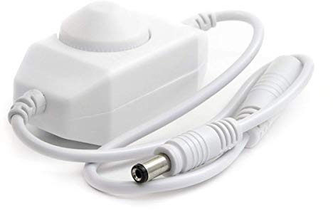 LitaElek Controlador de interruptor de atenuación de tira LED CC 12V-24V 3A, regulador PWM con conector CC de 5,5 mm x 2,1 mm, para tiras de luces LED COB, cinta SMD 5050 3528 2835 5630
