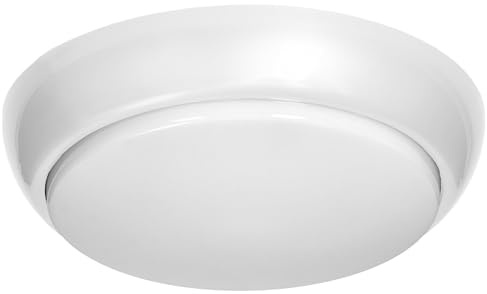 Miratic Deckenleuchte Rund 2 x E27 Wandleuchte Fassung 40W Matter Lampenschirm IP44 IK10 Schutzklasse II (Weiß)