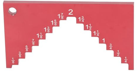 Stufentiefenmesser, Aluminiumlegierung, Roter Tiefenmesser, Holzbearbeitung, Eloxierte Oberfläche, Tischkreissäge Und Tischhobel, Oberfräsen-Tiefenmesser Für Oberfräse, Tischkreissäge