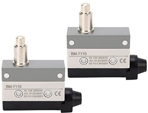 2Pcs Sealed Limit Switch Adjustable Momentary Limit Switch Pin Plunger NO+NC 250VAC Professional Accessories