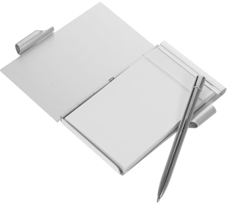 Parliky Mini Metall Notizbuch Mit Stift Klein Notizblock Aluminium Taschennotizbuch Für Büro Und Schule Notizblock Mit Metallgehäuse Doppelspiralbindung Für Flache Beschriftung