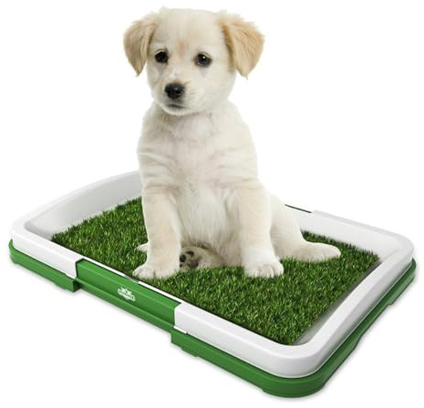 WELPEN Gras HUNDEKLO Matte, Kunstrasen saugfähige Matten im, Hundeklo Hundetoilette Welpentoilette auslaufsicherg, Hunde-Fixpunkttraining, Design mit Schnell Trocknender Oberfläche.