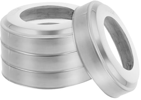 Mipcase 4pcs Sturdy Stainless Steel Pool Ladder Escutcheons Round Handrail Covers for Inground Pool Steps Spa Ladders Railing Caps Tubing Covers