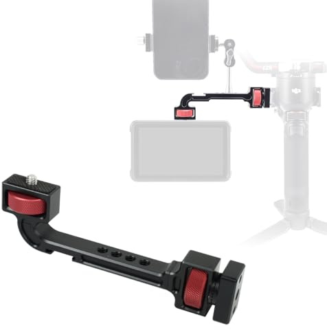 KOQINVIZ Gimbal Monitor Mount Phone Mount Cold Shoe Mount with 1/4-inch Threaded Holes for DJI Ronin RS 3 / RS 3 Pro/RS 3 Mini/RS 2 / RSC 2/ SC/S Stabilizers Accessories