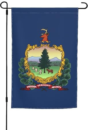 Vermont Staatsflagge, Druck, Winter-Gartenflagge, doppelseitig, Gartenflaggen für Gartendekoration (nur Flagge)