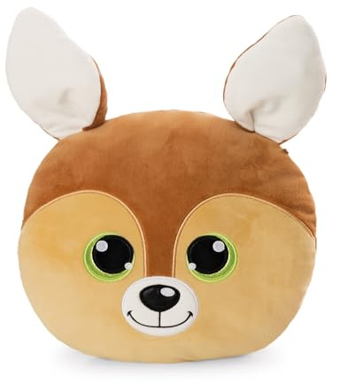 Kissen GLUBSCHIS Rehkitz Feena 32x32cm - braun - Flauschiges Kuscheltierkissen für Jungen, Mädchen, Babys und Kuscheltierliebhaber, ideal für Zuhause, Kindergarten oder unterwegs | 62206