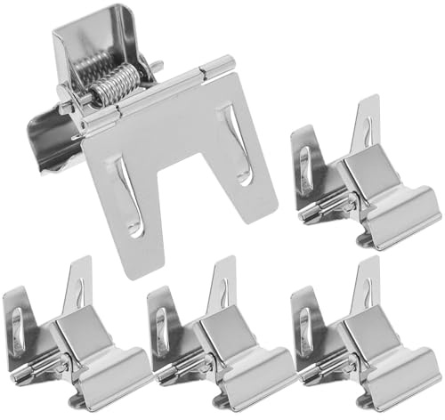 Zghhc Set med 5 st/set etiketter klämmor pappersklämma metallklämmor hylla etiketter hållare etikett mat dag tång