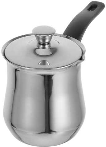 CHICAMPERA Cafetera Turca De Acero Inoxidable Con Tapa Cafetera Multifuncional Para Preparar Café Calentar Leche y Derretir Cocina o Viaje