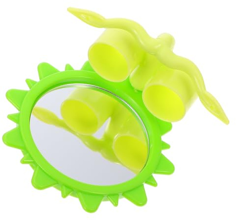 TOYANDONA Hängendes Papageienspielzeug mit Spiegel und Futternapf aus Kunststoff Leicht zu Befüllen Inklusive Schaukel für Vögel und Papageien zum Spielen und Fressen