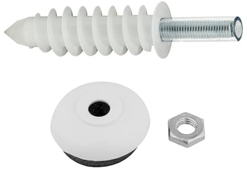 BTS Isolierdübelsystem IDS, 10er-Pack, 95 mm Dübellänge, Polyamid-Dübel mit verzinkter Stahlschraube, für WDVS-Abstandsmontagen incl. farbiger Abdeckrosette (Rosette in weiß (RAL 9003))