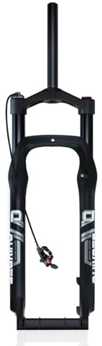 20/26 Zoll 4,0 Fatbike Federgabel 120mm Federweg Fahrrad Luft Gabel E-Bike-Vorderradgabel, Nabenabstand 135mm, QR 9mm, 28,6mm Gerades Rohr, Manuelle/ferngesteuerte Sperre Ultraleichtes(Remote,26'')