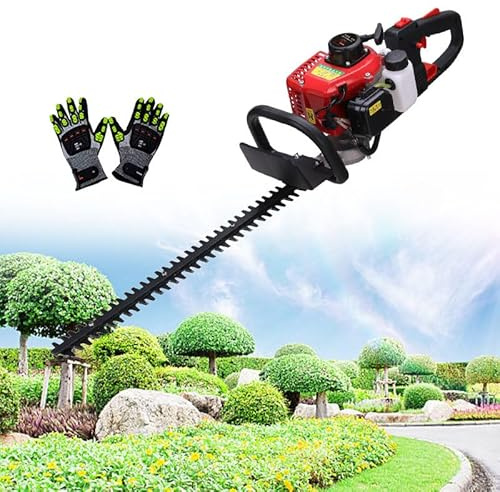 Professional Gas Hedge Trimmer, 1600W Power with 2-Stage Gear Transmission for 30% More Efficiency, Ideal for Landscaping and Garden Maintenance