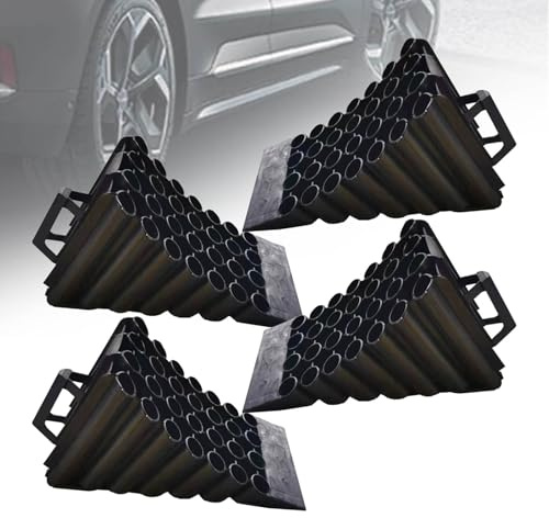 Cunei for Camper Resistenti, Cuneo Fermaruota for Pneumatici for Auto, SUV, Camion, Design Leggero a Nido d'Ape