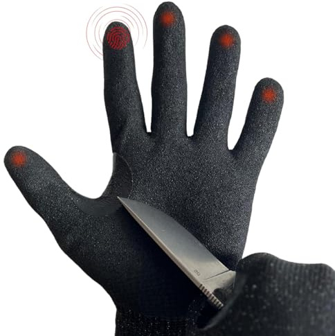Guantes anticortes policiales certificados en 388/2016 - Protección integral de palma, dorso, dedos y muñeca Guantes trabajo - Ideales como anticorte policiales / jardineria / guantes de trabajo (S)