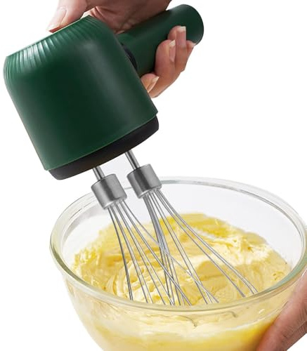 Miscelatore Elettrico - 3 Livelli Doppia Testa Ricaricabile A Mano Veloce,Frusta Elettrica, Montaschiuma, Agitatore - per Cucina e Pasticceria Dolci Uova Caffè Bar Torte Crema e Latte