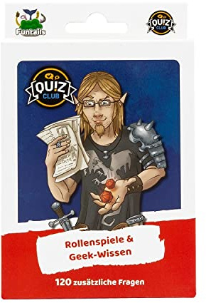 Funtails FTQC02DE Quiz Club DE – Personakter Pack Giochi di ruolo e conoscenze geek