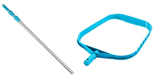 Intex Telescoping Aluminum Stiel - Poolzubehör - Alu Teleskopstange Poolreinigung - 279 cm & Abschäumer Economy
