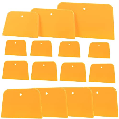TINSKY Lot de 15 épandeurs de remplissage de carrosserie en plastique dur pour application de remplissage, de mastic, de vernis ou d'agents de calfeutrage de carrosserie de voiture de 10,2 cm, 12,7 cm