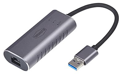 TERRAMASTER Adaptador USB A a Ethernet 2.5G, USB 3.0 Gigabit LAN Dongle, conexión de Red LAN con Cable para NAS/Mac OS/Linux/Windows, Compatible con Versiones anteriores en 2.5G, 1G, 100Mbps
