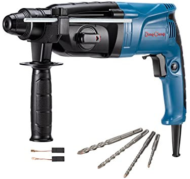 DongCheng 1 Inch SDS-PLUS 6.7AMP Corded Rotary Hammer Drill for Concrete/Masonry with 4pcs SDS Plus Drill Bits