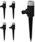 Relaxdays Sprühregner Garten, 5er Set, Klickstecker Anschluss, mit Erdspieß, Flächen bis 30 m², Sprinkler, schwarz/grau