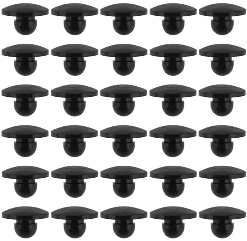 VGOL 30pcs 5mm Silicone Snap in Locking Hole Plugs Snap in Type Locking Furniture Hole Plugs Button Protective Cover Cap for 5-6mm Holes