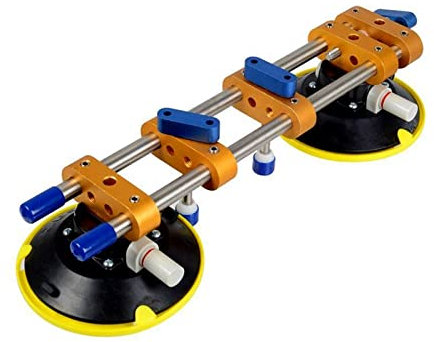 Colocador de costuras de piedra, Setter De Costura De Piedra Sin Costuras For Granito, Piedra, Mármol, Losa, Setter De Nivelación Al Vacío De Goma Manual For Juntas Con Ventosas De 6 Pulgadas, 1 Ud.